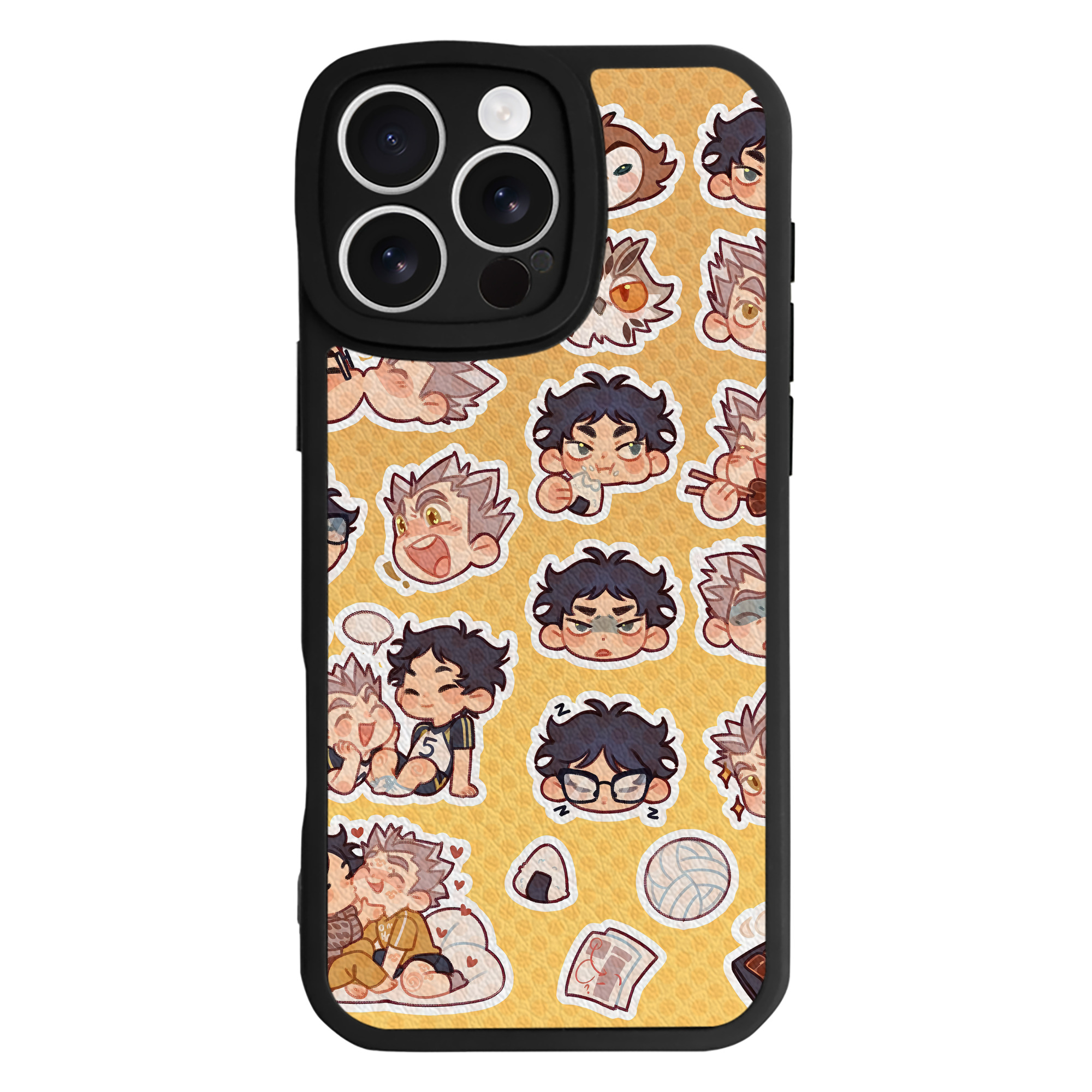 （画像用） ハイキュー!! Haikyu!! 【iPhone 16シリーズ対応】シリコンスマホケース（レザー調） 材質：シリコン
